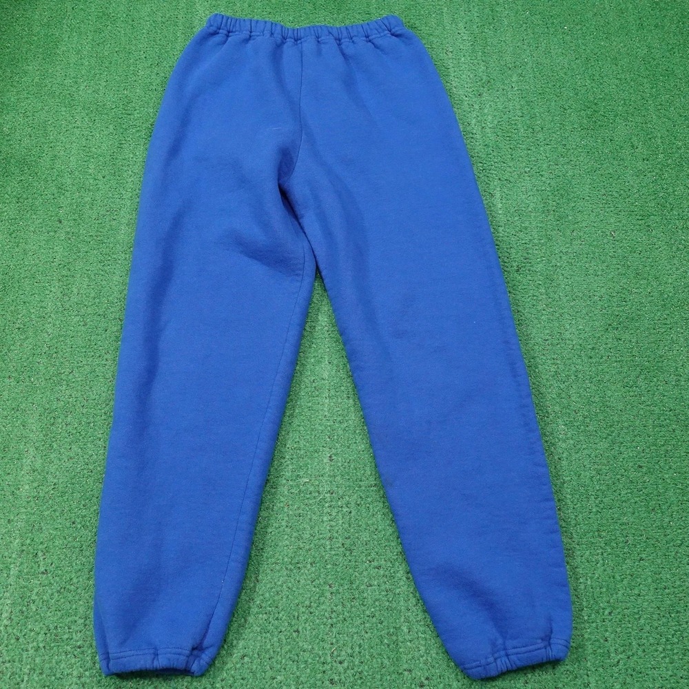 Vintage Russell Athletic Pants S Blue Fleece Sweatpants Elastic Made USA 90s - Picture 1 of 10